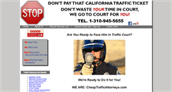 Desktop Screenshot of cheaptrafficattorneys.com